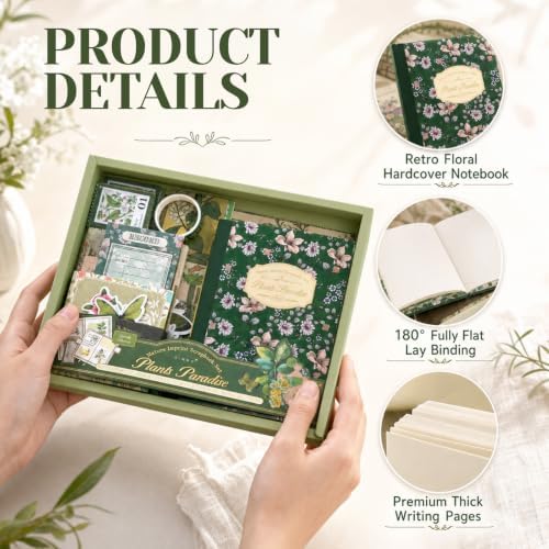 180 Pcs Junk Journal Kit Natural Plant Style Complete Accessories for Women - Image 3