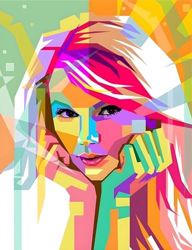 Modern Merch Diamond Art for Adults, Celebrity Pop Art Our Song Era 5D Diamond Painting for Adults, DIY Wall Decor Cross Stitch Gem Art, Full Round Drill 12x16 by ModernMerch