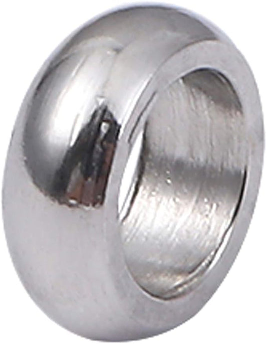 Stainless Steel Spacer Beads 3.5x1.2mm Rondelle Loose Charm Caps Beads for DIY Jewelry Making 100pcs with 2mm Hole