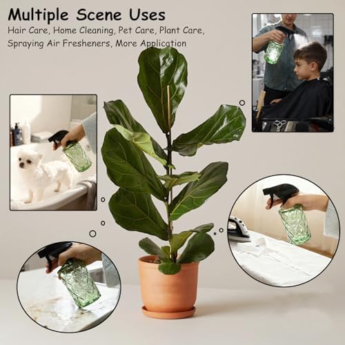 YYTSGG Green Glass Plant Mister Bottle, 12oz Refillable - Image 6