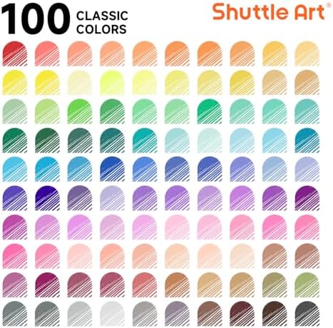 Shuttle Art Fineliner Pens, 100 Colors 0.38mm Fineliner Color Pen Set Fine Line Drawing Pen Fine Point Markers Perfect for Adult Coloring Books Drawing and Journal Art Projects - Image 2