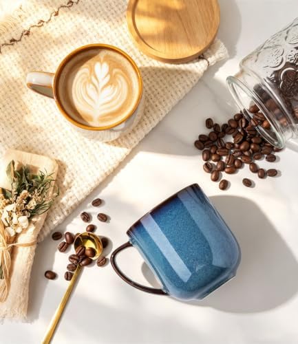 LERATIO Ceramic Coffee Mugs Set of 6,12oz Handmade Coffee Mugs Set - Image 3