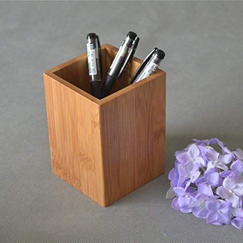 Bamboo Wood Desk Pen Pencil Holder Stand Multi Purpose Use Pencil Cup Pot Desk Organizer - Image 2