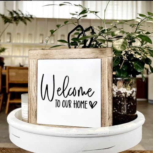 Welcome Sign, Wooden Box Signs for Home Decor, Freestanding Welcome Decor Sign, Farmhouse Decor for Entryway, Front Door Decortion, Housewarming Tabletop Decortion - Image 4