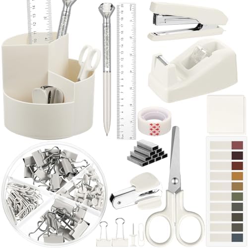 Marspark Beige Desk Accessories Office Supplies Set, 12 Pcs by Marspark