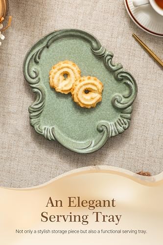 Jewelry Tray, Ceramic Jewelry Dish, Ring Dish, Trinket Tray, Rinket Dish, Ring Holder Dish, Key Bowl, Bathroom Vanity Tray, Retro, Vintage, Friendship Gifts, Anniversary Secret Santa, Deep Green - Image 7