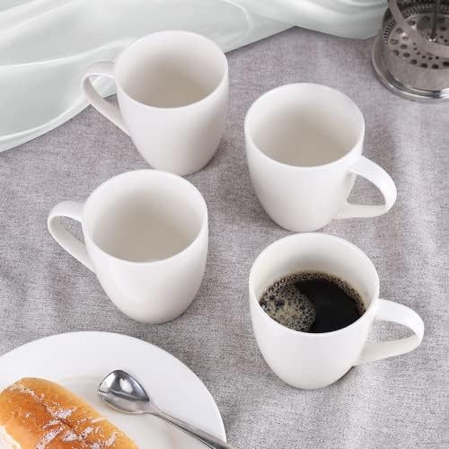 Mfacoy White Coffee Mugs Set of 4, 16 Ounce Mug with Handles, Ceramic Coffee Cups, Porcelain Mugs Sets, Large Coffee Mugs for Coffee, Tea, Hot Cocoa, Milk, Microwave and Dishwasher Safe - Image 7