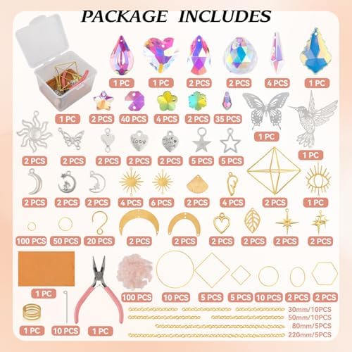 500 Pcs DIY Suncatchers Kits for Adults, Crystal Sun Catchers Rainbow Maker, Art and Crafts for Adults, Hanging Decorative Suncatchers for Windows, Home, Parties and Weddings - Image 2