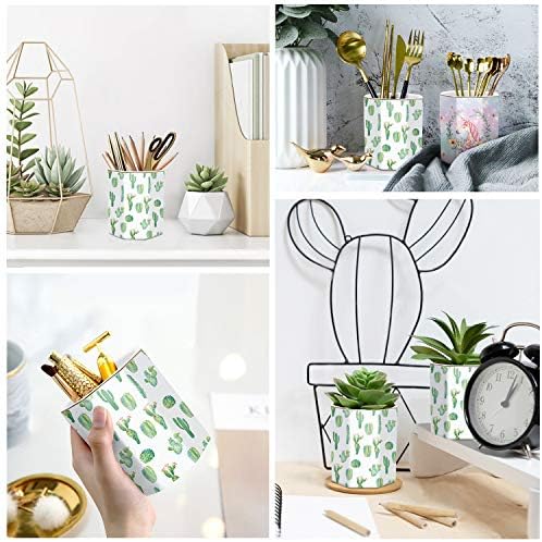 Cactus Pen Holder, Stand for Desk Pencil Cup for Girls Kids Durable Ceramic Desk Organizer Makeup Brush Holder for Office, Classroom, Home - Image 2