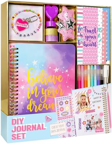 Nollh DlY Journal Kit for Girls Scrapbook Gifts for 8-12 Year Old Girl by Nollh