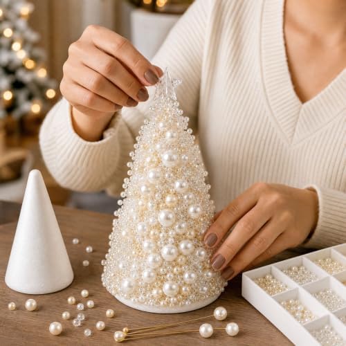 Craft Kits for Adults DIY Beaded Christmas Tree Indoor Desk Decorations Kit - Image 4