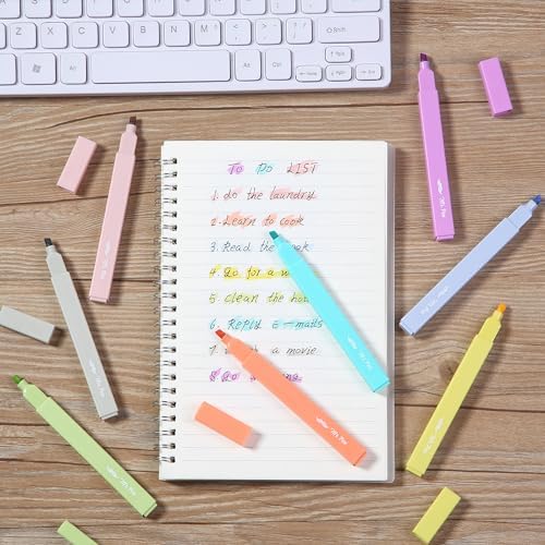 Mr. Pen- Aesthetic Highlighters No Bleed, 8 Pack, Assorted Colors | Chisel Tip, Cute Highlighters Assorted Colors for Journaling, Highlighting, Underlining, Fast Dry, Back to School Supplies - Image 7