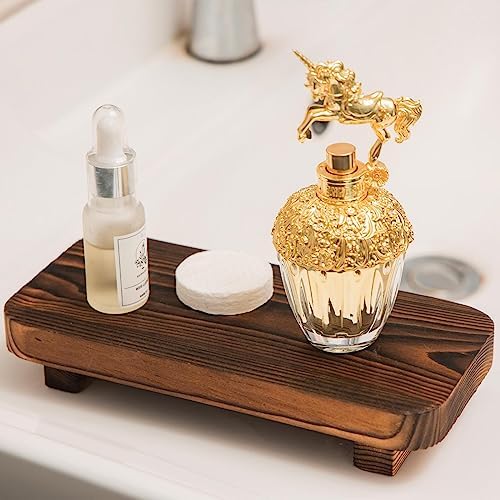 FLYIEE Wood Risers for Decor Display, Bathroom Counter Sink Decor, Dish Soap Tray Wood Tray for Kitchen Counter, Small Wooden Soap Stand, Wood Soap Pedestal, Soap Dispenser Stand Modern Farmhouse - Image 5