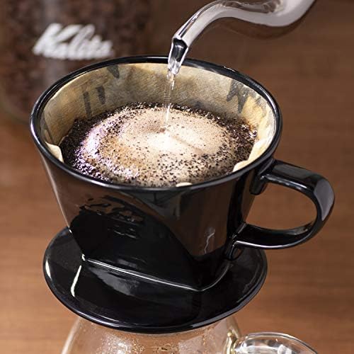 Kalita Ceramic Coffee Dripper (Black) for 2-4 Cups (#02005) - Image 4