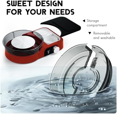 Pottery Wheel for Adults - Complete Pottery Tools Kit for Beginners, 6" Turntable Two-Way Rotation Adjustable Speed, 2.2 lbs. Air Dry Clay, Mini Clay Making Pottery Wheel with Storage Design (Red) - Image 4