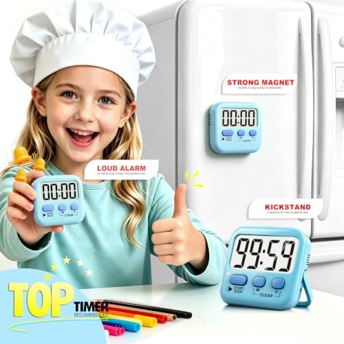 Antonki 2 Pack Digital Timer for Kids Classroom Kitchen Timers for Cooking - Image 3