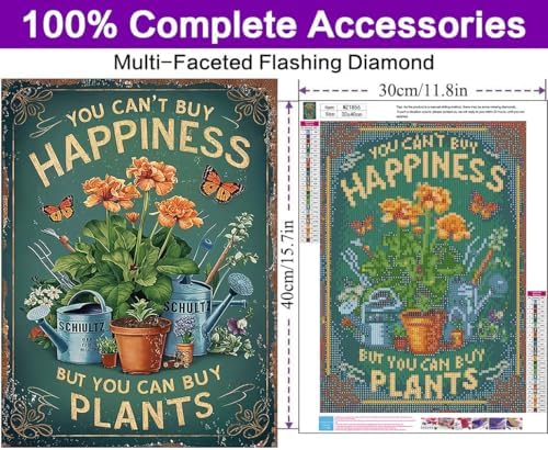Diamond Art Kits for Adults, Green Plants Diamond Painting Kits for Adults - Image 3