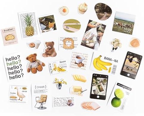 Alideco 200pcs Vintage Scrapbook Supplies Pack for Art Journaling Bullet Junk Journal Planners DIY Paper Stickers Craft Kits Notebook Collage Album Aesthetic Cottagecore Picture Frames (jijingxingxi) - Image 5