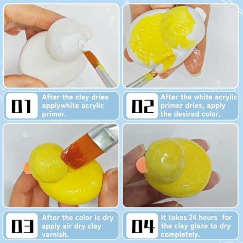 100ml Air Dry Clay Glaze, Protect Clay Surfaces,Delivers Gloss Glaze Effect - Image 3