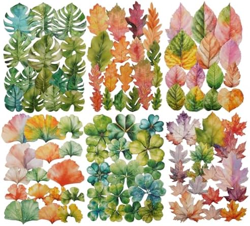 270 Pcs Leaf Stickers for Scrapbooking and Journaling by Auriicleaf