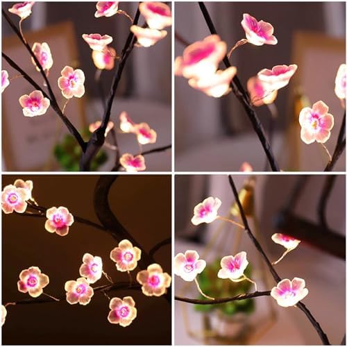 OURBAOFU 20'' 36 LED Cherry Blossom Sparkly Fairy Spirit Tree Lights - Image 5