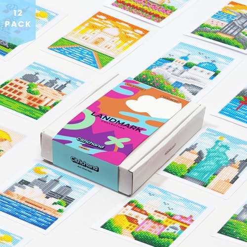 Citrichand Small Diamond Art Kits, City Landmarks 12 Pack for Adults by Citrichand