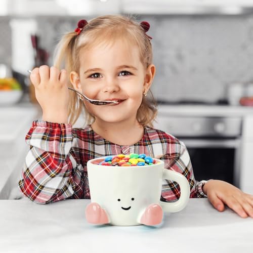 Coffee Mugs,Cute funny Mug For Women, 380ml Unique Ceramic Coffee Tea Cups, Office Mug Gift (pink) - Image 2