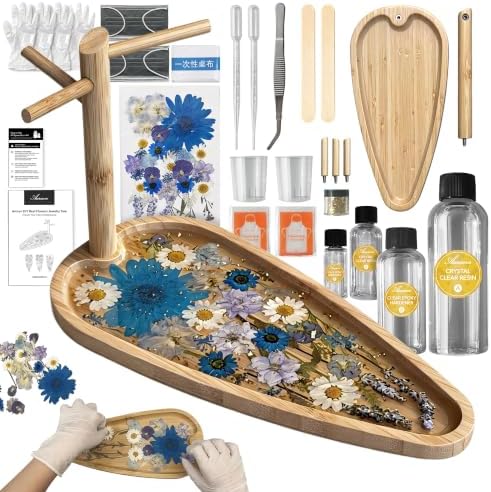 Auraeve All-in-One DIY Resin Craft Kit - Flower Jewelry Stand for Adults by AuraeveStudio