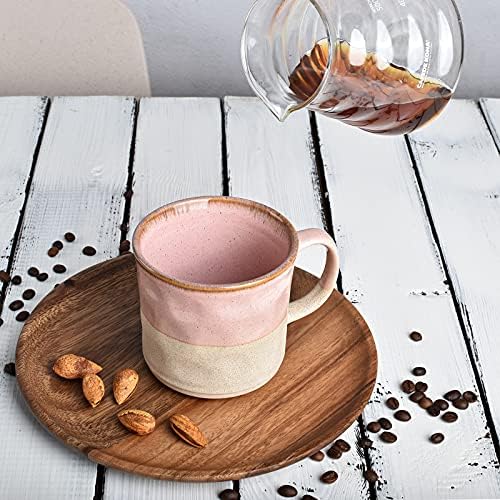 Bosmarlin Large Ceramic Coffee Mug, Pink Big Tea Cup for Office and Home, 18 Oz, Dishwasher and Microwave Safe, 1 PCS (Pink, 1) - Image 5