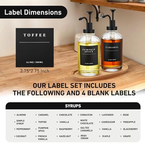 Coffee Syrup Dispenser for Coffee Bar with Black Upgraded Pump, 2 Pack - Image 6