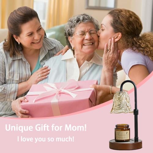 Candle Warmer Lamp with Timer Dimmer Adjustable Height for New Home House Bedroom Decor,Wax Melt Warmer with 2 Bulbs for Jar Candles, Gifts for Mom Women Friend Sister Mothers Day Birthday | Black - Image 2