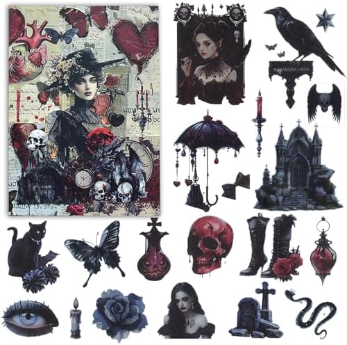 DAPUTOU 550PCS Vintage Scrapbook Stickers Books 24Sheets Vintage Stickers by DAPUTOU