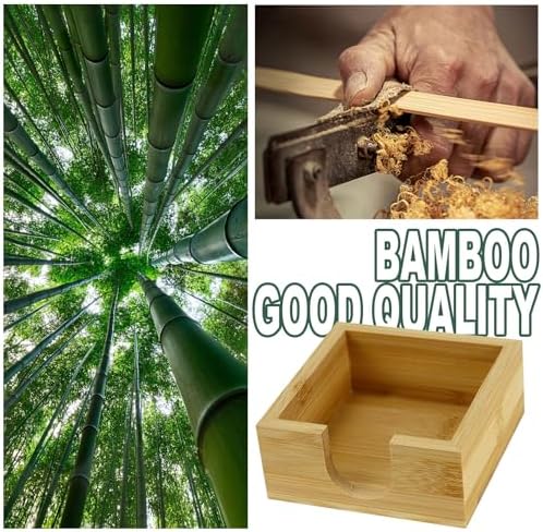 MultiBey Bamboo Sticky Note Holder, Wood Post It Note Dispenser - Image 2