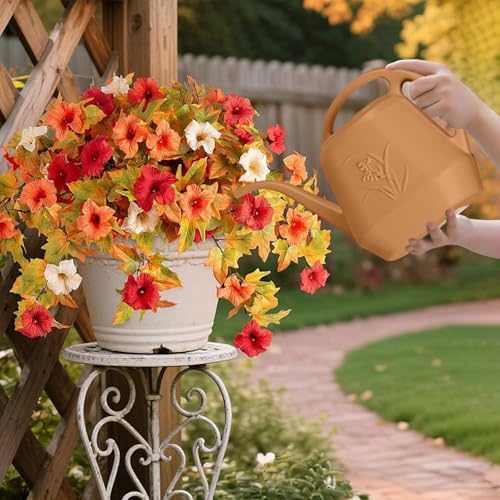 Plastic Watering Can - for Indoor and Outdoor Home Garden Plants - with Long Spout - Copper Color - 1/2 Gallon - Image 7