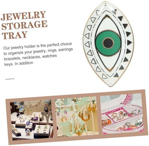 Eye Shape Ceramic Jewelry Tray Ring Holder Earring Dish Trinket Organizer Decorative Plate for Bathroom Kitchen Desktop Storage - Image 4