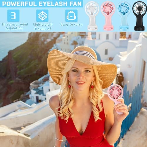 Woanger 12 Pcs Mini Handheld Fan,Elegant Colors - Image 4