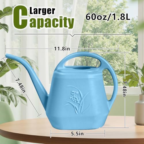 Plant Watering Can - 1/2 Gallon - Sky Blue - Image 2