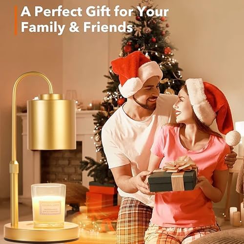 CASTLELIFE Dimmable Candle Warmer Lamp with Timer, Height Adjustable Candle Warmer for Jar Candles, Electric Wax Melt Warmer for Home Decor House Warming Gifts, Birthday Gifts for Women, Gold - Image 6