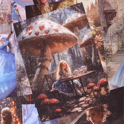 Alideco 180pcs Vintage Fantasy Fairy Tale Scrapbooking Paper for Adults Journaling Supplies, Decorative Paper for Junk Journals (fengdutonghua) - Image 6