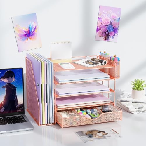 gianotter 5-Tier Desk Organizer with Drawers and File Holders - Image 6