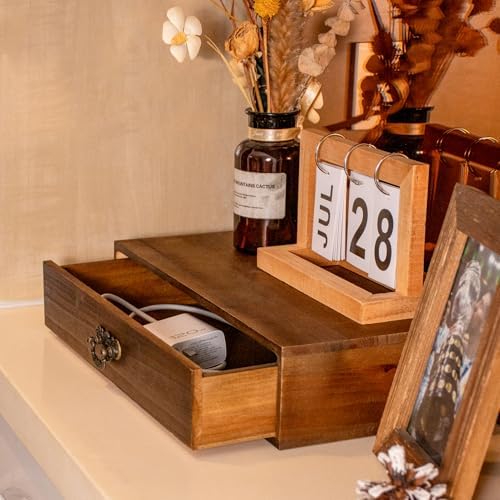 Wooden Drawers Organizer Solid Desktop Drawer Storage Box Organizer - Image 4
