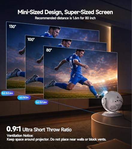 Magcubic 2026 Football-Themed Mini Projector, 4K Support Android 14 HY300F - Image 4