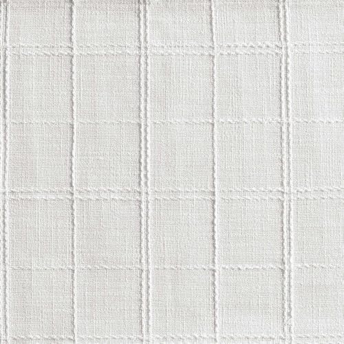 ZeeMart Linen Checked Farmhouse Table Runner, 13x48 Inches Bright White - Image 7
