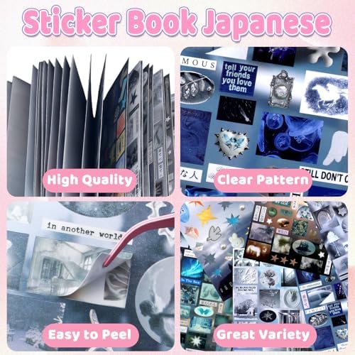 990Pcs Japanese Sticker Book for Journaling Adult, Cute Scrapbook Stickers - Image 2