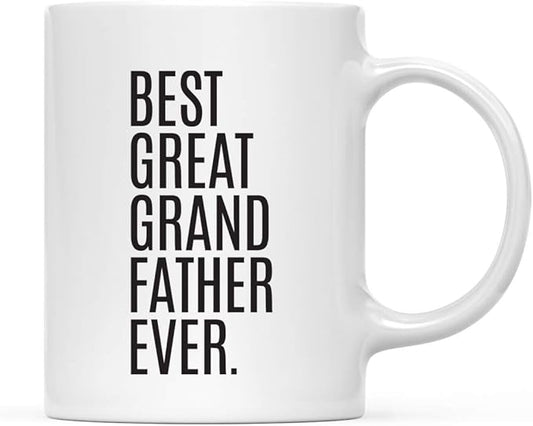 Andaz Press 11oz. Coffee Mug Birthday Gift, Best Great Grandfather Ever, 1-Pack