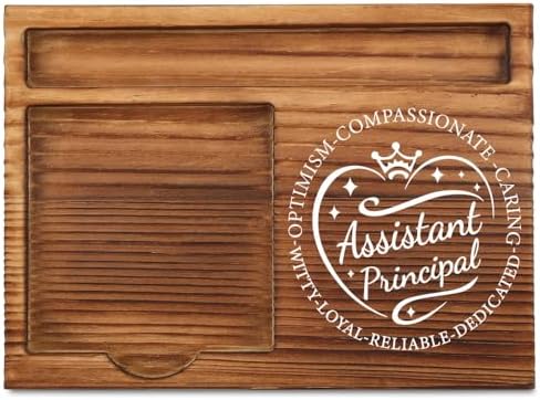 THRXOBN Desk Organizer for Assistant Principals & Educational Leaders - Natural Wood with Slots for Notes, Pens, and Small Office Supplies – Practical & Stylish Workspace Solution,WSH23 by THRXOBN