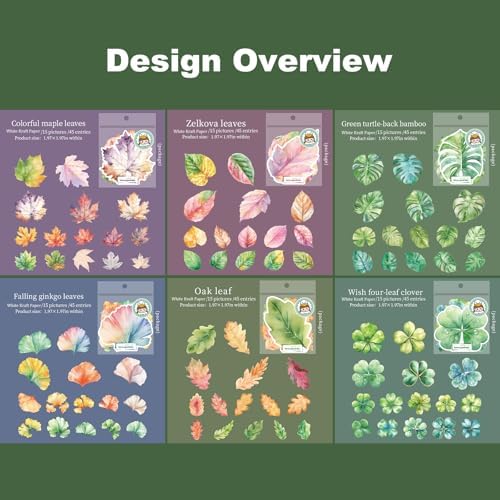 270 Pcs Leaf Stickers for Scrapbooking and Journaling - Image 4