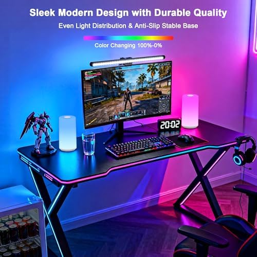 Touch Bedside Table Lamp, [RGB Mode] 3 Way Dimmable Warm White Lights for Bedroom, Multi-Color Smart Nightstand Lamp Desktop LED Lamp for Living Room Home Gifts - Image 7