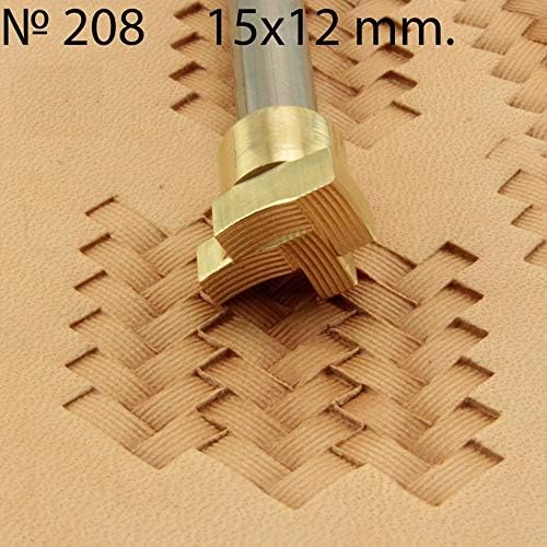 DandS ltd Leather Stamp Tool, Basket Weave, Professional Steel Craft Tool for Leatherworking, Embossing, Carving & Stamping Leather Projects, Belts Wallets & DIY Projects Compatible with Mallet #208
