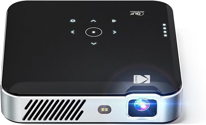 Kodak Luma 500 Mini Projector | 1080p Full HD Portable Outdoor Projector with Wi-Fi, Bluetooth, HDMI & USB | Google TV 11.0 OS, Netflix Certified, Chromecast Built-In, Black, 150